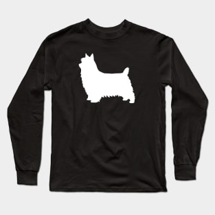 Silky Terrier Silhouette Long Sleeve T-Shirt